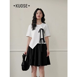 쿠오세 원피스 kuose 여름 투피스 플로럴 민소매 2024 롱 여성위한