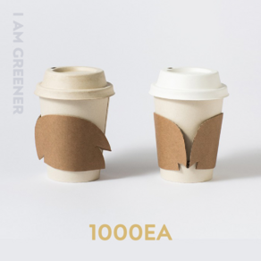 아이엠그리너 일회용 무접착 무인쇄 껴 컵홀더, 1세트, 1000개