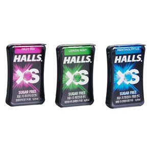 HALLS 호올스 XS 멘톨 사탕 졸음방지 미니 캔디 12개 교차가능, 멘토립터스6+레몬민트 6개