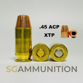 실물기반의 .45ACP XTP 황동탄피 더미탄(모형탄 모형총알 45AUTO Colt 1911 할로우포인트)