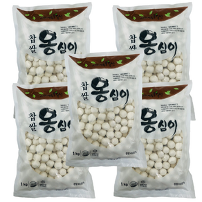 새벽수풀동산 찹쌀 옹심이 1kg 동지 팥죽, 5개