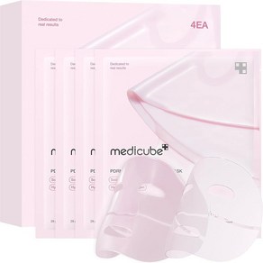 메디큐브 PDRN 핑크 콜라겐 게일 마스크 4매입 나이트 케어 젤리마스 크 팩 4매입 탄력성 연어 장시간 보습보습한 살결