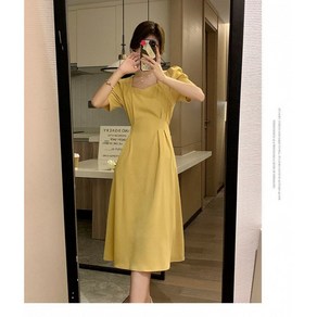 해피유통 여성 여름 벌룬 귓불 패치 롱스커트 jhlky