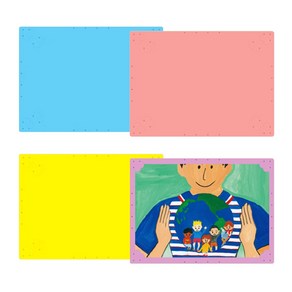 전시용 양면 작품 배경판 8절용 (1장), 랜덤발송