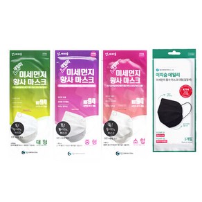 이지숨 데일리 KF94 국산 황사마스크 - 소형 중형 대형 50매, 이지숨 대형 블랙 50매, 블랙, 50개, 1개입