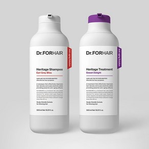 [닥터포헤어] 최신상 헤리티지 샴푸 500ml + 헤리티지 트리트먼트 500ml, 샴푸 스위트 딜라이트, 트리트먼트 얼그레이 블리스, 1개