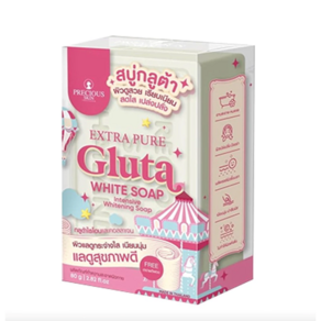 EXTRA PURE GLUTA WHITENING SOAP THAILAND 순수 글루타 화이트닝 비누 1+1+1, 3개, 80g