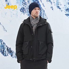 JEEP 남성 겨울 다운 재킷 풀오버 덕 다운 두꺼운 다운 재킷 방풍 다운 재킷 YKR01LMYRF