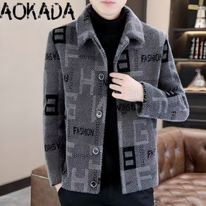 AOKADA 정장 자켓 남성 숏코트 보온 두꺼운 캐주얼 자켓 3색