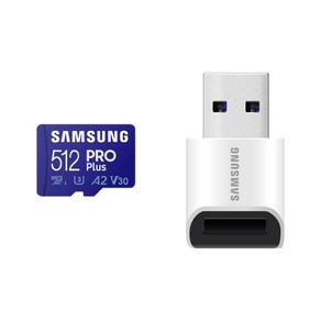 삼성전자 마이크로SD카드 PRO PLUS MB-MD512KBWW 카드리더기 포함, 512GB, 1개