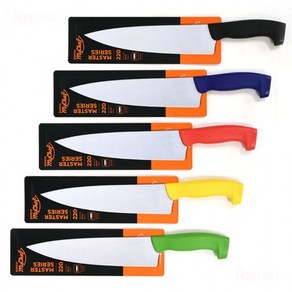 DORCO 미끄럼방지 칼라 손잡이 주방 식도 주방칼 부엌칼 식칼 전체길이 35cm 색상선택 PMDMM, 노랑색