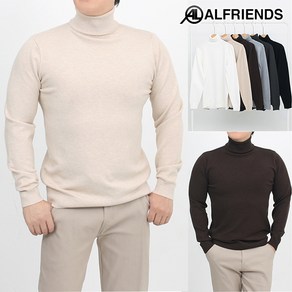 ALFRIENDS 베이직 캐시미어 긴목 폴라티