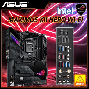 ROG 마더보드 ASUS MAXIMUS XII HERO 와이파이 LG 호환A 1200 인텔 Z490 칩 4 DDR4 3 M.2 6 SATA III PCI-E 3.0 Max 128G, 한개옵션0, 1개