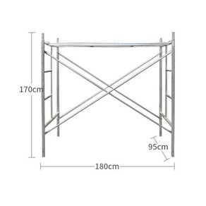 PT 아시바 틀비계 작업대 발판 가설재 강관 스캐폴딩 1.7m 높이 2.0 두께의 공식 튜브 시트, 1개