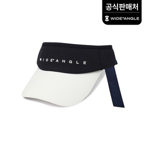 와이드앵글 공식 여성 CO 배색 리본 썬캡 WWU23C02N4 (정상가:69 000), Navy, 1개