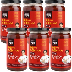 백종원의 만능양념장 소스 매콤한 맛 370g, 6개