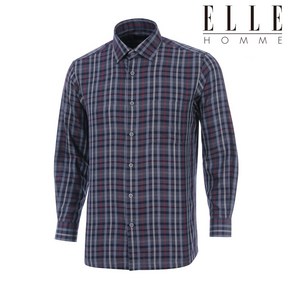 [엘르셔츠]창원뉴코아 촉촉한느낌!!#TC빅체크밑단일자 #일반핏셔츠/남방E224R96250