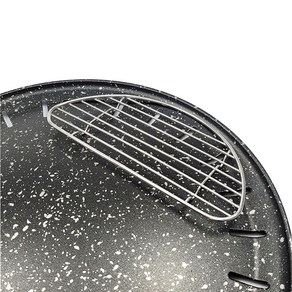불판 고기 받침망 스텐 받침대, 반달 모형 망, 1개, 실버