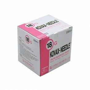 (한국백신)일회용주사침 (Disposable Needle) 18G x 25mm (1)shot 100ea, 1개