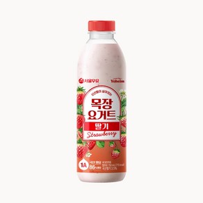 (서울우유)목장 국산꿀 신선함이 살아있는 마시는 달달한 논산딸기 요구르트750ml 멀티팩 박스