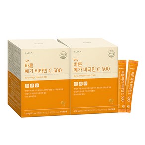 바른 메가 비타민C 영국산 분말 500mg (100포), 200개, 2.5g