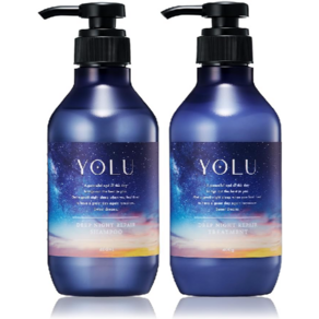 YOLU 요루 딥 나이트 리페어 샴푸 트리트먼트 세트 각 400ml, 1개