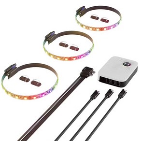 HYTE LS10 qRGB Light Stips (컨트롤러/330mm) 서린 컴퓨터 시스템 케이스 조명, 1개