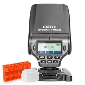 MEIKE-MK320 스피드라이트 플래시 TTL 캐논니콘후지필름파나소닉 루믹스 카메라