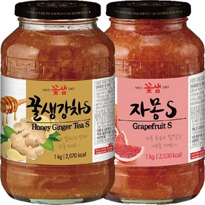 꽃샘 꿀생강차S 1kg+자몽차S 1kg, 1, 본상품선택, 1개