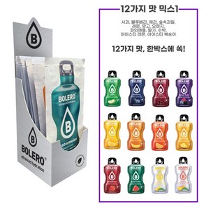 [볼레로음료] 2kcal 무설탕 과일워터 아이스티 음료 24가지 맛 (생수 500ml 3g), 3g, 1박스, 12개입