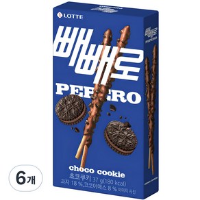 빼빼로 초코쿠키, 37g, 6개