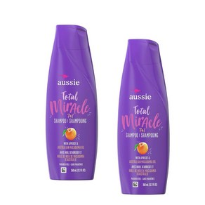 오지 토탈 미라클 샴푸 살구 마카다미아 Aussie Total Miacle Apicot & Macadamia Oil Shampoo, 2개, 358ml