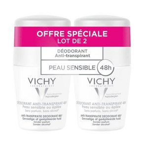 VICHY 프랑스 정품 비쉬 48시간 센시블 발한 억제 데오도란트 50ml 2개세트 (민감성피부), 2개