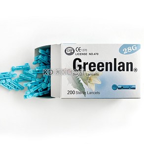 새한메드 그린란셋 28G 2Box(총400개입) 채혈침, 2개, 200개입