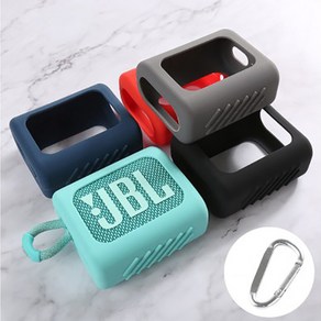 JBL GO3 고3 실리콘 소프트 케이스 커버 + 카라비너, 네이비, 1개