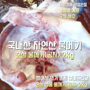 [산지직송] 국내산 자연산 동해안 새벽에조업한 손질 생물 물메기 곰치 순살만 2kg 1박스