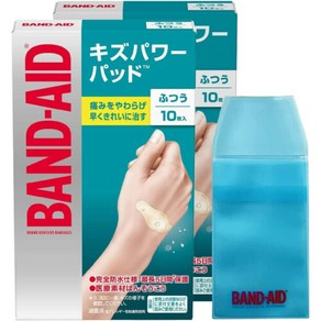 BAND-AID(밴드 에이드) 상처 파워 패드 보통 사이즈 10장×2개 +케이스 첨부 방수 손가락 끝 손가락 정창고 BAND-AID(バンドエイド) キズパワーパッド ふつうサイズ 10, 2개