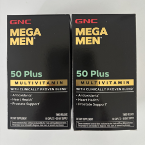 GNC 지엔시 메가맨 50플러스 120정 MEGA MEN 50 PLUS 120 Capsules, 2개