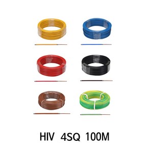 HIV 전선 4SQ 100M 단선 케이블 전선 추가메시지 색상입력, 백색, 1개