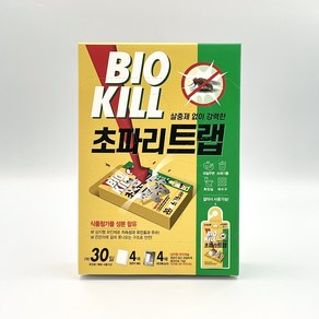 동성 비오킬 초파리 트랩 4매입 날벌레 날파리 나방파리 벼룩파리 초파리 퇴치, 1개, 4개입