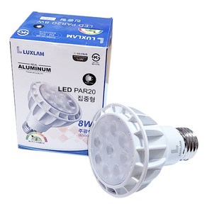 룩스램 LED PAR30 집중형타입 8W / 플리커프리, 선택1) 주광색 6500K, 1개