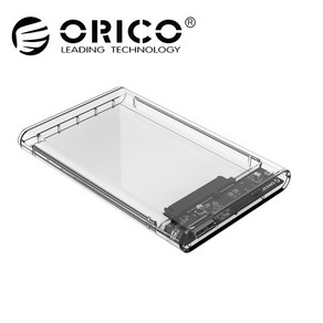 [오리코 무료배송] ORICO 2139U3 (투명) 2.5형 USB3.0 외장 SSD/HDD 케이스 (간편 조립/사용), 2139U3(투명), 1개