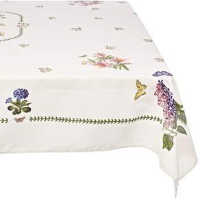 Avanti Linens 보타닉 가든 식탁보 아이보리 60 x 84인치, 식탁보 (152.4cm x 259.1cm), 식탁보 (152.4cm x 259.1cm)