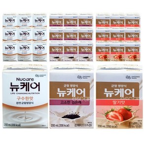 뉴케어 구수한맛+검은깨+딸기맛 3가지맛 10팩씩 30팩 일반 노인 환자 영양식, 30개, 200ml