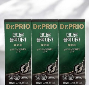 [정품발송] 닥터프리오 페루 초고함량 블랙마카 2100mg 3박스 (42포) 흑마늘 활력 에너지 493400, 308g, 3개