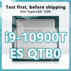 코어 i9-10900T ES QTB0 CPU Z490 용 10 세대 프로세서 소켓 LGA1200 14nm 10 코어 20 스레드 1.5GHz 20MB 25W 신제품