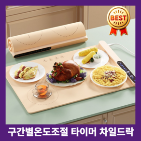 taro 접이식 푸드워머 머그 티 실리콘 매직 음식 온열패드 보온 매트 워머 플레이트 다이닝 6단계 온도조절