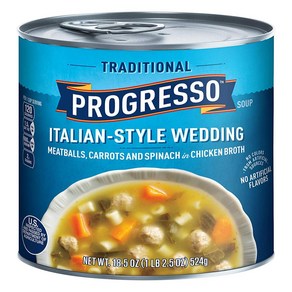 Italian-Style Wedding Soup Pogesso Soup Tadition 이탈리아식 웨딩 수프 프로그레소 수프 전통 이탈리아식 웨딩 수프 18.5oz, 524g, 1개