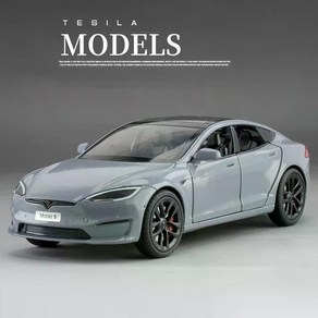 1/24 테슬라 모델 X S Y 3 합금 다이캐스트 자동차 피규어, Model S Silve, 1개