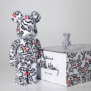 킨키로봇 정품 베어브릭 1000% 키스해링 #8 BEARBRICK KEITH HARING (마지막 재고), 1개